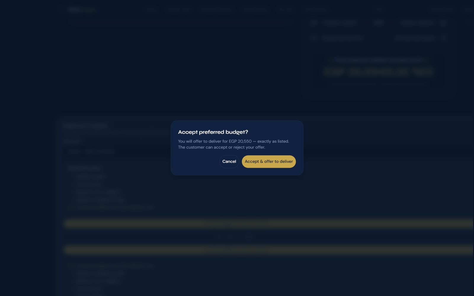 Respond to a customer request with a traveler offer